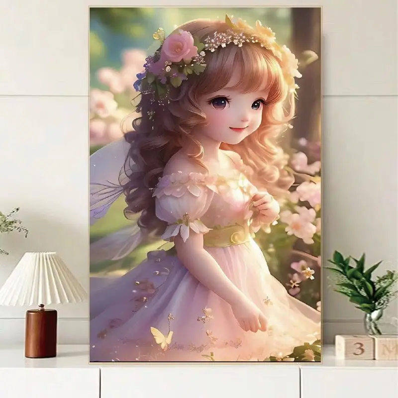 

9ct 60x80cm Little Girl Embroidery DIY Chinese Style Printed Kits Cross Stitch Needlework Set Home Decor Crafts New