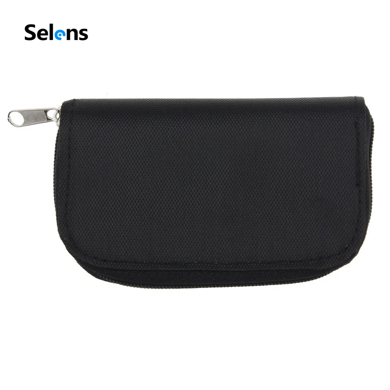 Selens 다기능 보관 가방, 캔버스 메모리 카드 운반 케이스 가방, 야외 방수 카드 가방, 사진 액세서리