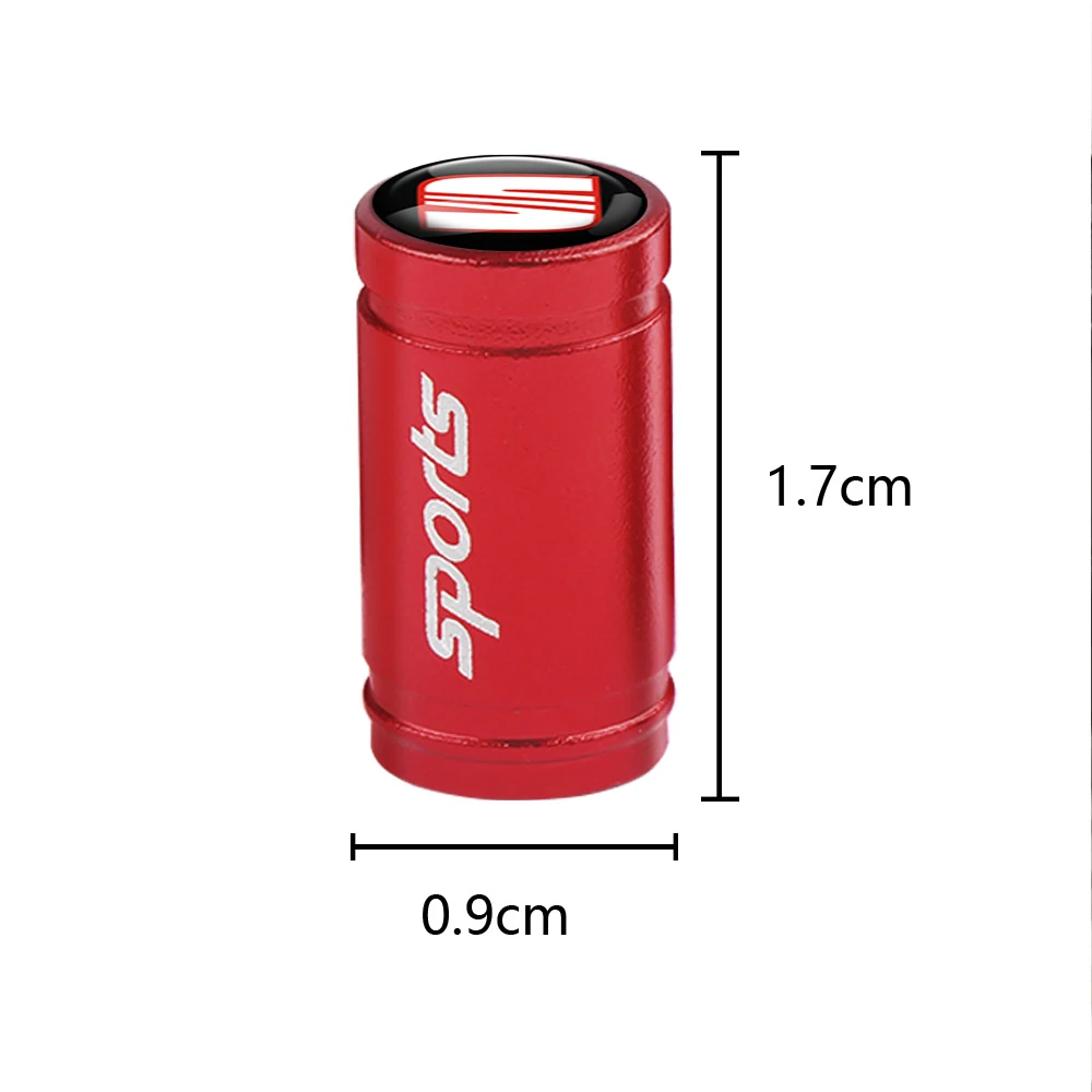 4Pcs 자동차 휠 타이어 밸브 캡 커버 시트 FR Cupra Toledo Cordoba Leon Ibiza Ateca Arona Alhambra Exeo 용 외부 액세서리