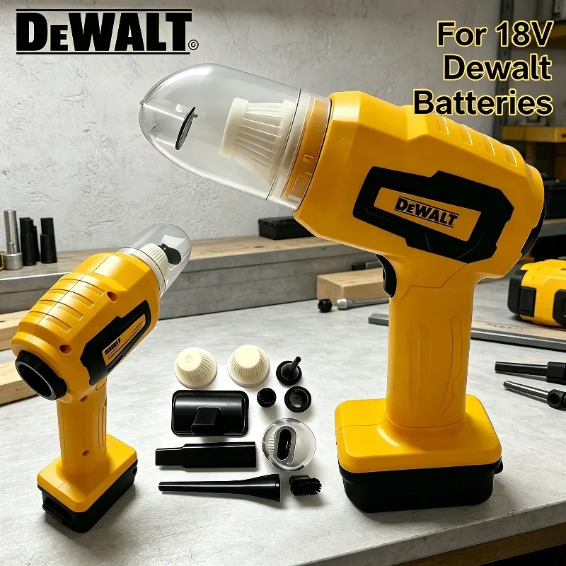 DEWALT 7개의 노즐이 있는 미니 강력한 흡입 전기 진공 청소기 18V 20V 배터리용 무선 핸드헬드 홈 클리너 블로워