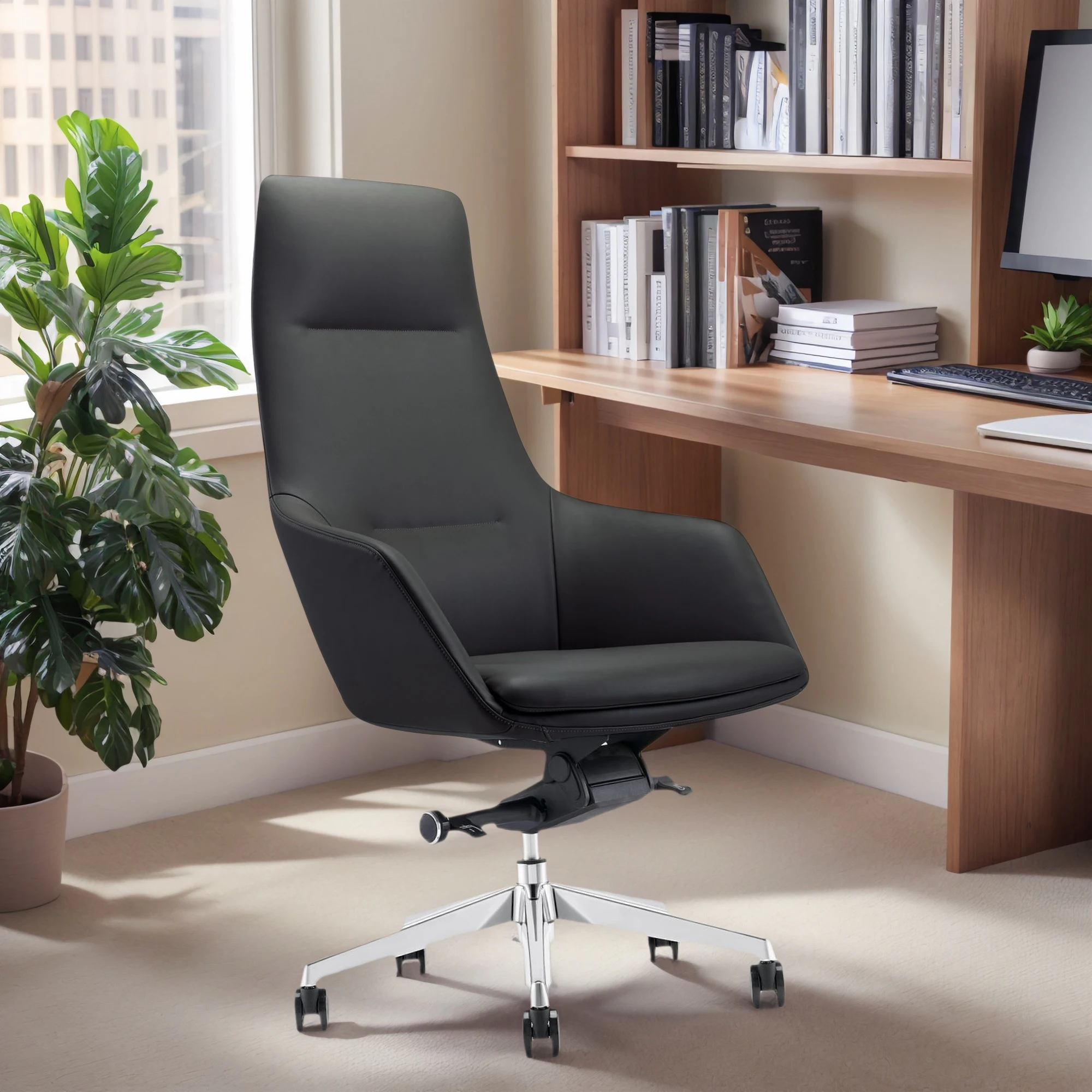 Ergonomic Office Chair Adjustable Swivel Desk Chair Lumbar Support Home Office Computer Chair