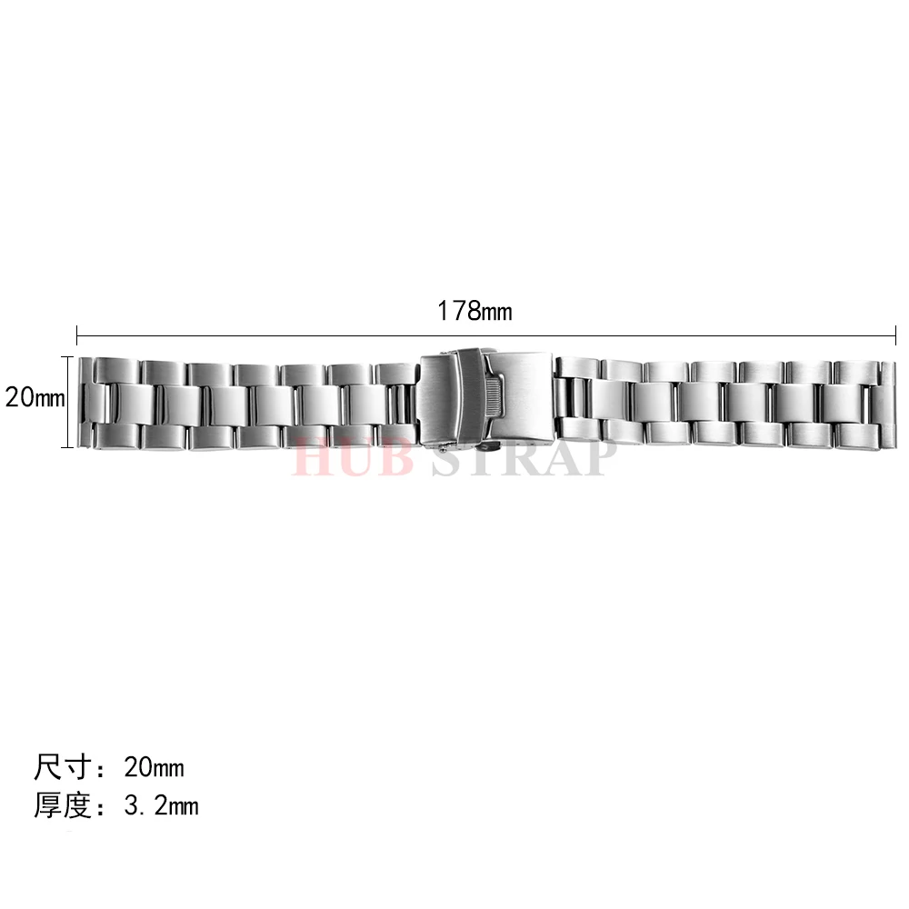 Premium Solid Stainless Steel Watch Strap