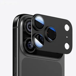 Enhanced Metal Armor Lens Protector with Tempered Glass Cover - iPhone 18 Fold (Black)