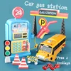 Children's Fantasy Gas Station Toy Little Boy Car Self-help Simulation Gas Station Children Play House Toys Can Sound 2