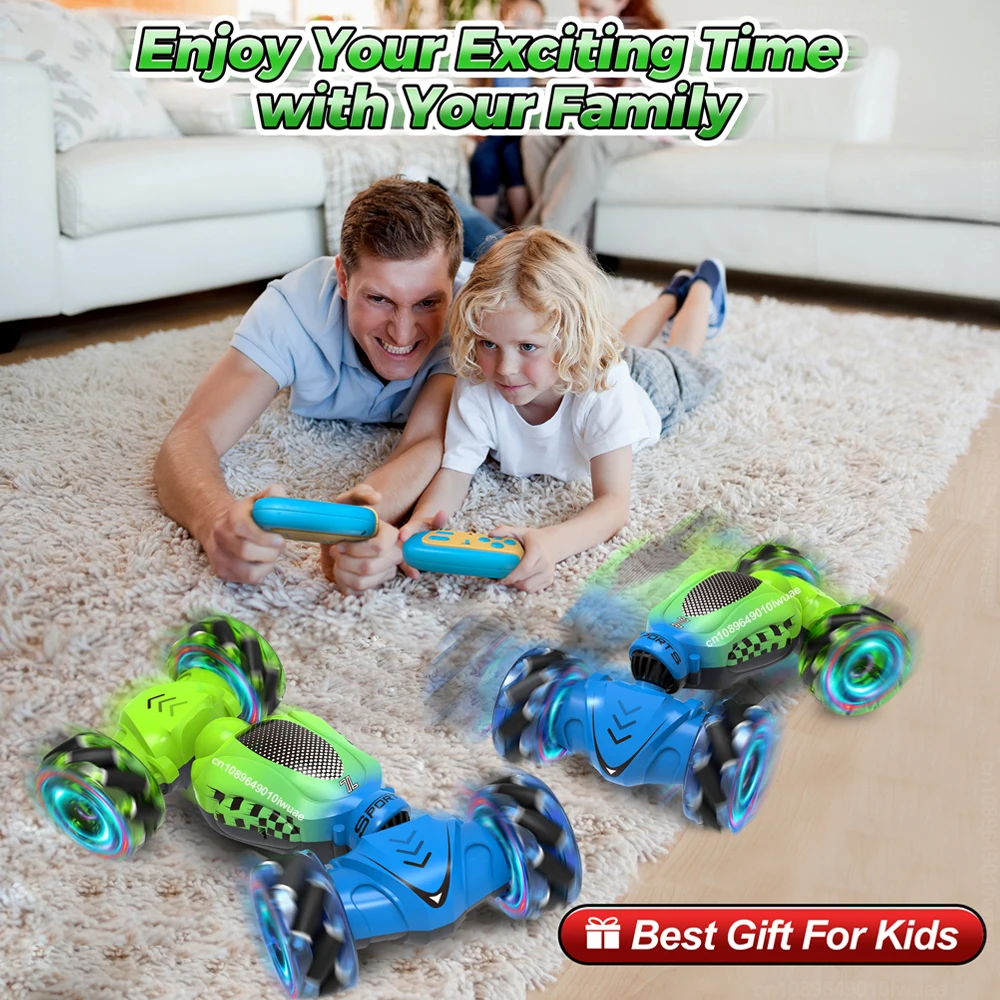 4WD RC Stunt Car Toy 2.4G Radio Remote Control Watch Gesture Sensor Rotation Twist Drift Car Vehicle Toy for Children Kids Gift 5