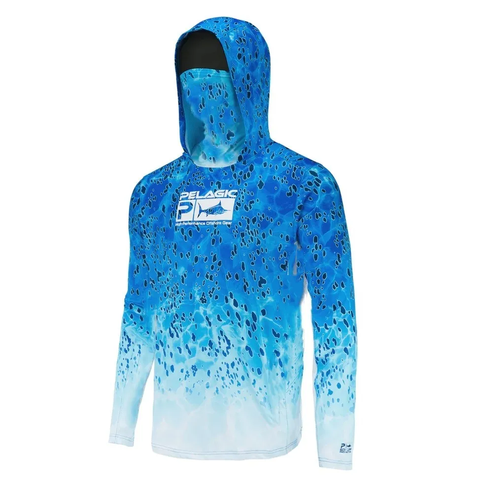 2023 Pelagic Fishing Clothing Men's Long Sleeve Mask Hooded