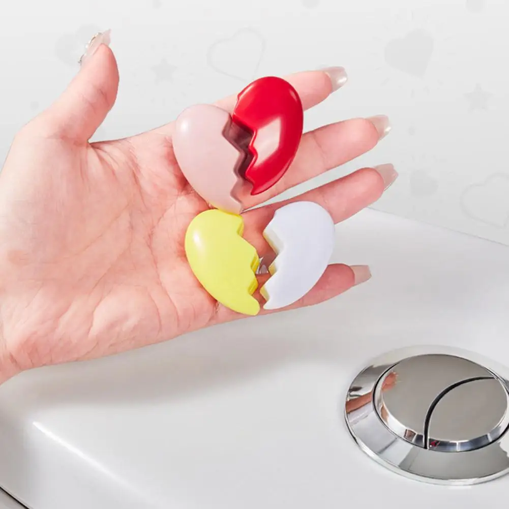 Toilet Flush Button Heart Handle Toilet Press Button Long Nail Protector Press Tank Push Switch Toilet Bath Room Water Flush Button Home Tool