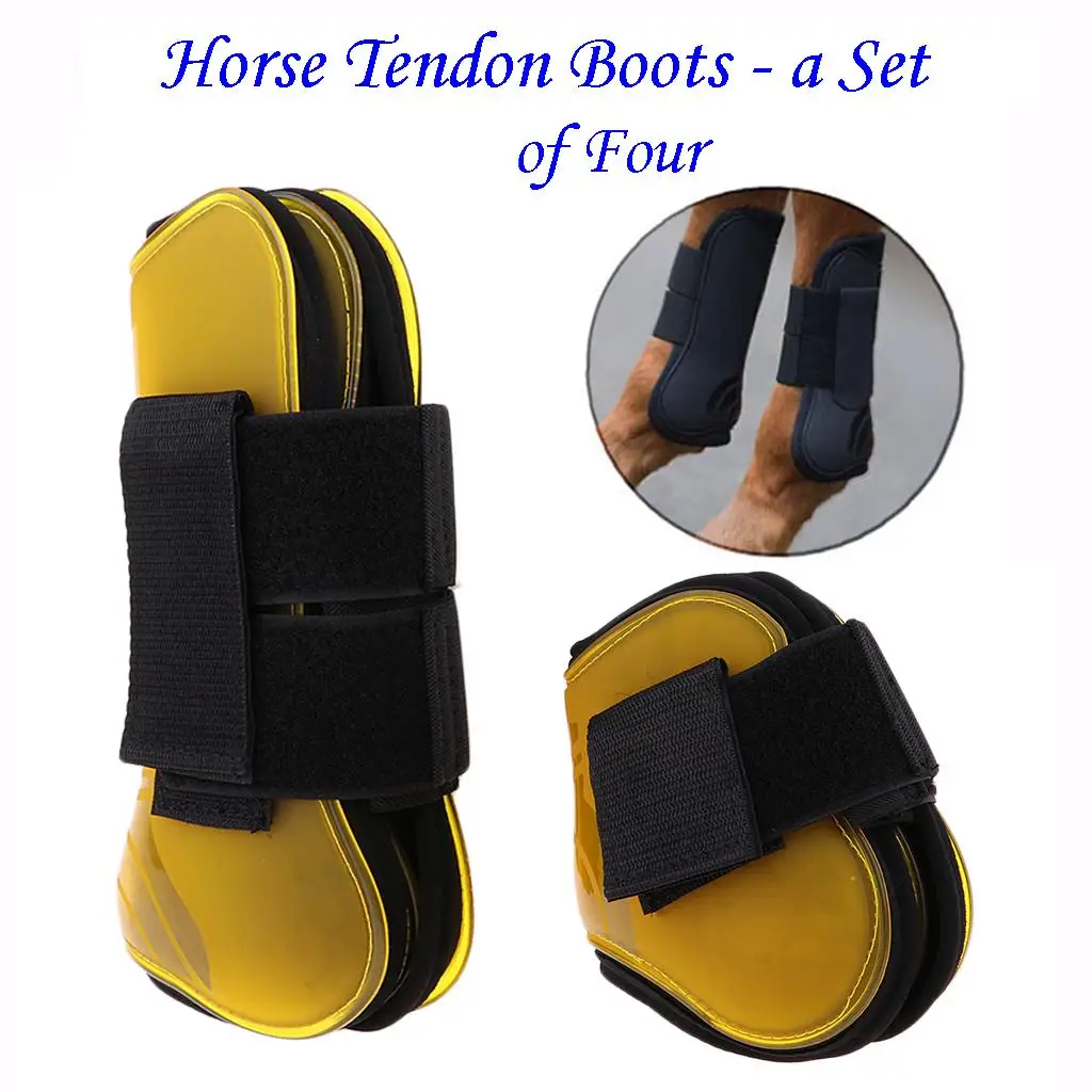 Horse Tendon Boots Front Hind Leg Protect Equestrian Support Protective Gear 3