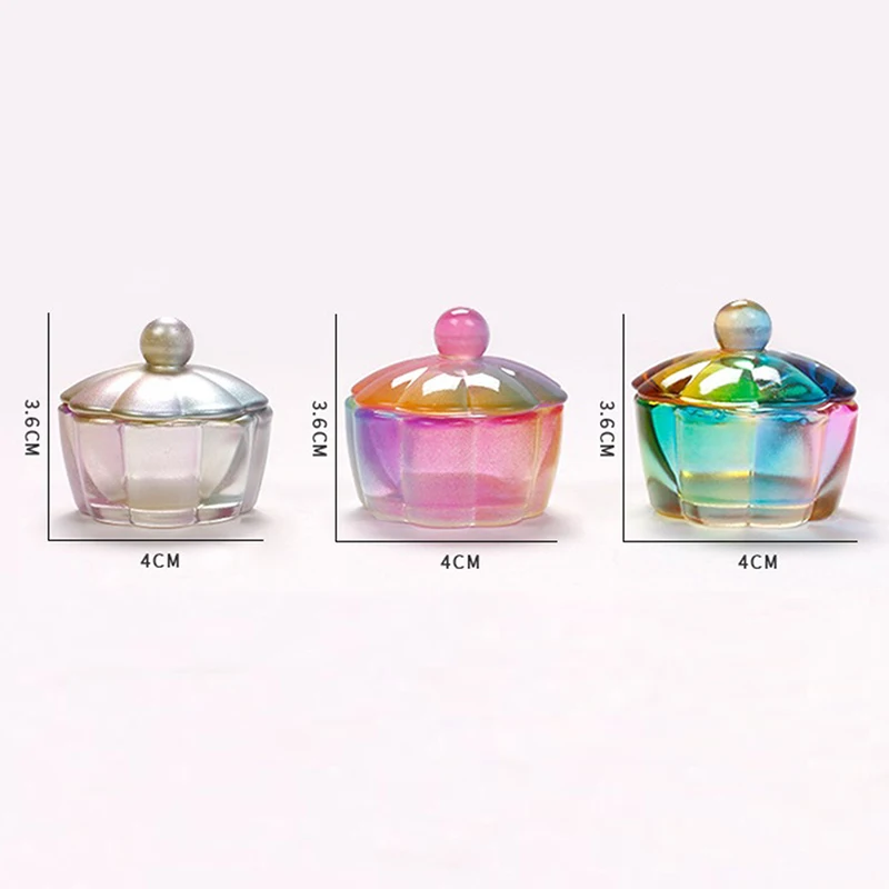 Manicure Tools 1pc Crystal Glass Acrylic Powder Liquid Nail Pen Washing Cup Nail Powder Holder Container