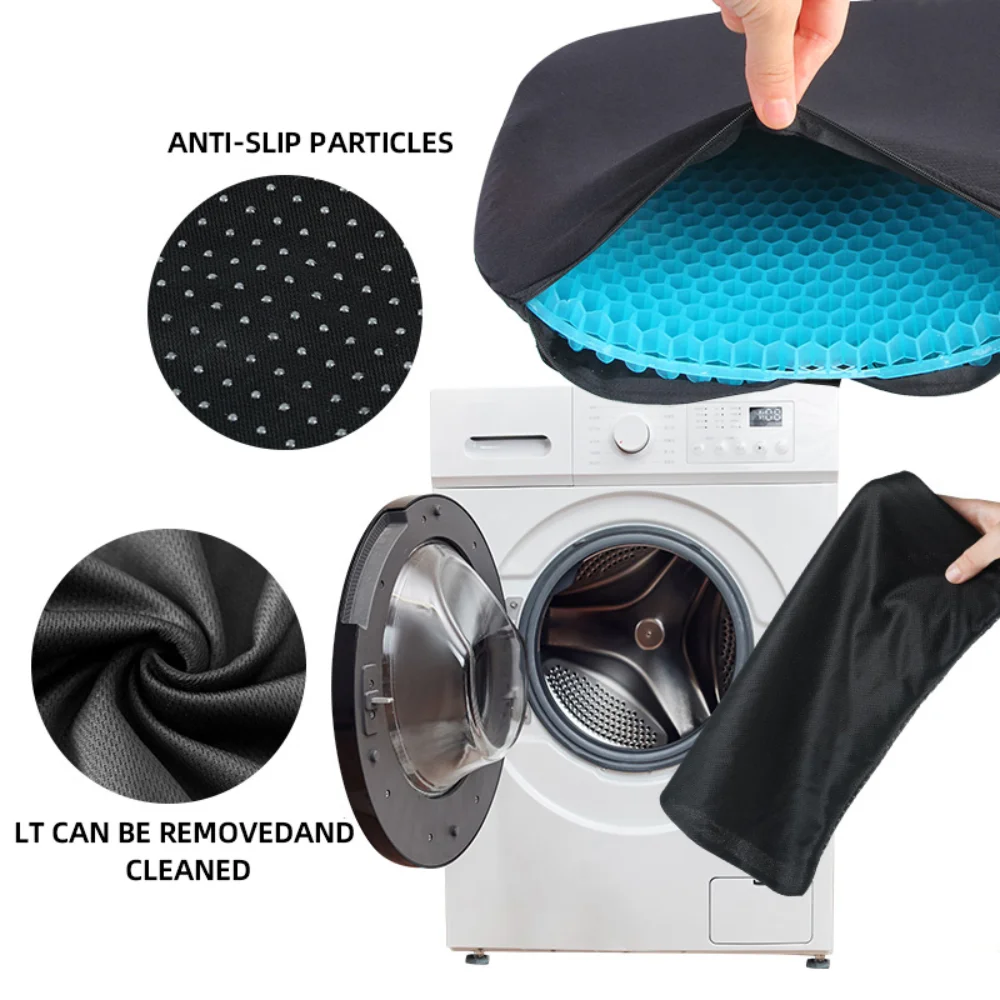 45x42cm Double Thick Gel Seat Cushion Honeycomb Design with Non-Slip Cover for General Motors Increased Breathability Cooling Pa