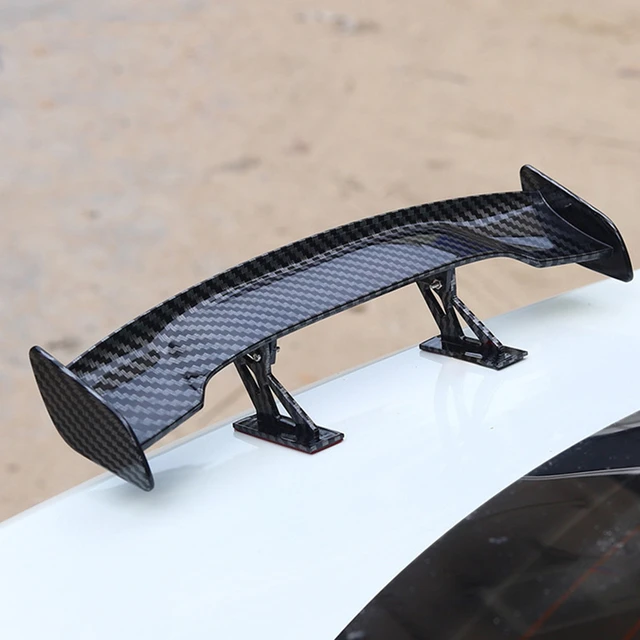 Universal ABS kunststoff carbon faser Auto Flügel mini spoiler auto auto  schwanz mit 3M kleber Hinten Racing Spoiler Flügel schwarz für alle auto -  AliExpress