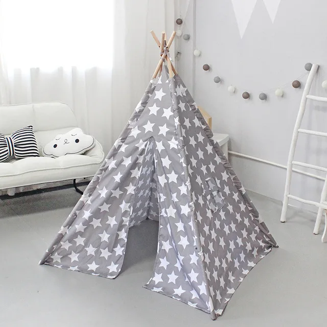 Children's Tent Kids Play Room Party Game Tents Events Toy Foldable Wigwam for Children House Indian Teepee Photography Props 6