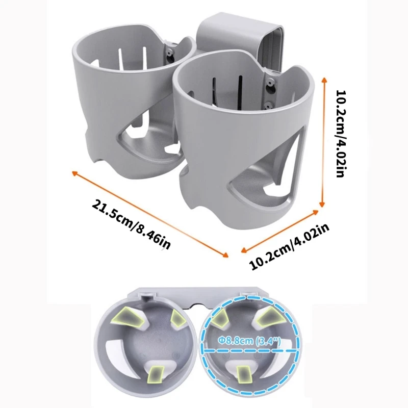 Child Cup Holder Stand 2 in 1 Snacks Organsier Rack for Car Seats and Strollers Compatibility with Most Models A2UB
