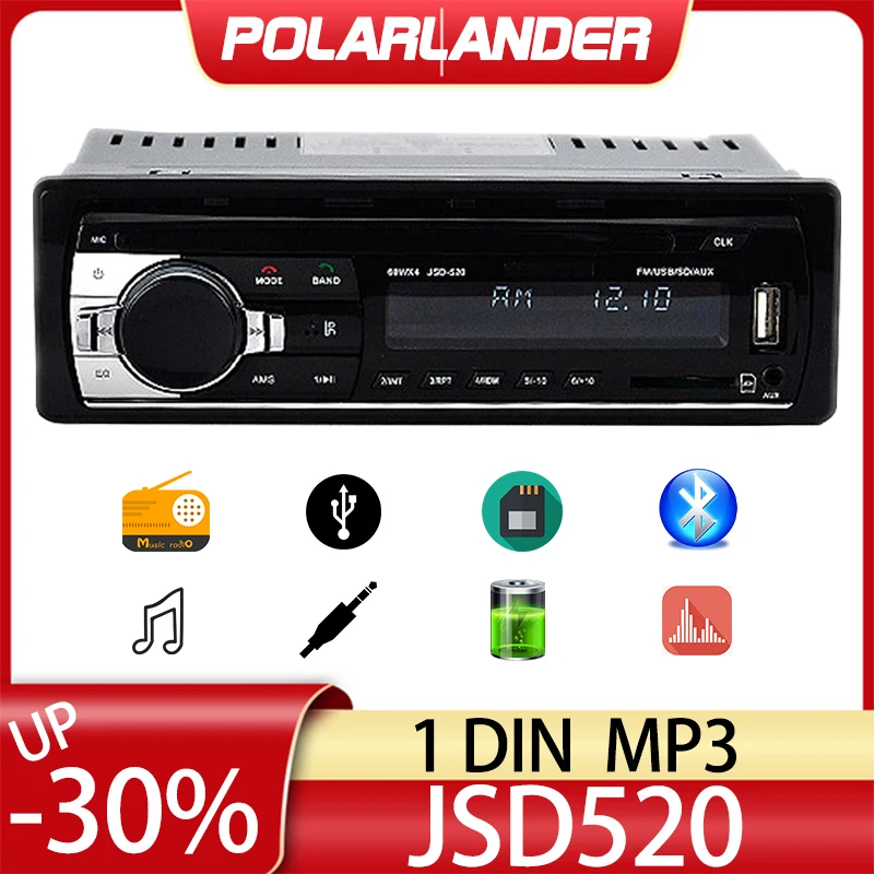 Автомагнитола 1 Din mp3-плеер 12 В/24 В Bluetooth FM USB /SD | Автомобили и мотоциклы
