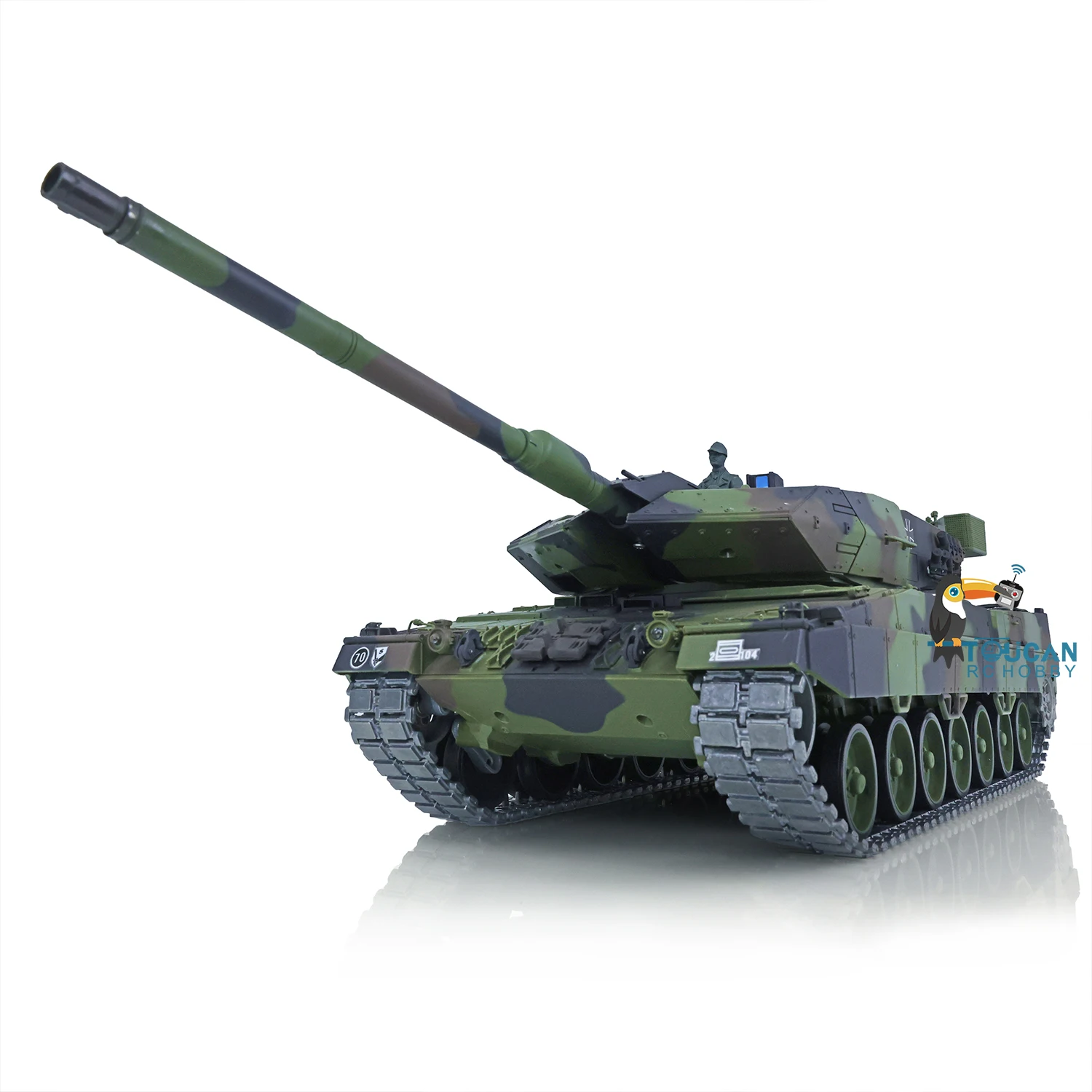 HENG LONG 1/16 Scale 7.0 Upgraded Metal Ver German Leopard 2A6 RC Tank 3889 Metal Tracks Gearbox Road Wheels Idler TH17579-SMT4 4