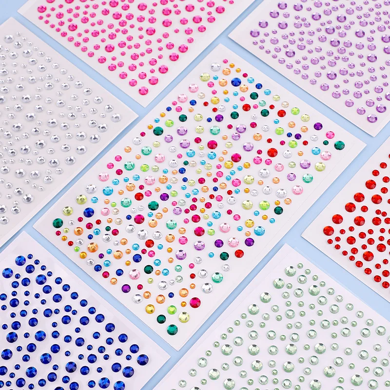 1Pcs Music Festival Party Face Jewelry Decoration Rhinestone Crystal Kids Toy DIY Diamond Stickers Eye Makeup Self-adhesive Nail 3