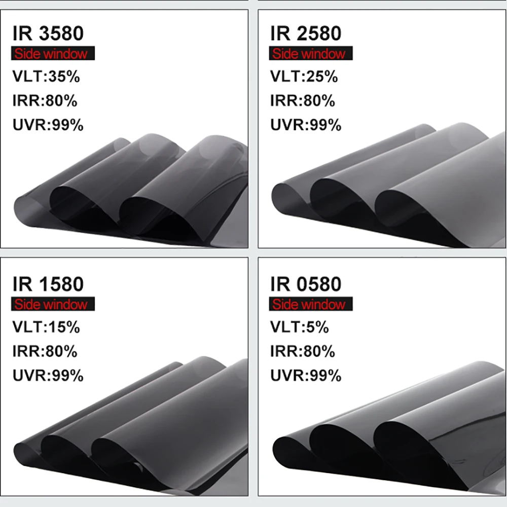 50cmX152cm IR80% UV99% Anti-glare UV Protection High Quality Nano Ceramic Solar Car Window Tint Film