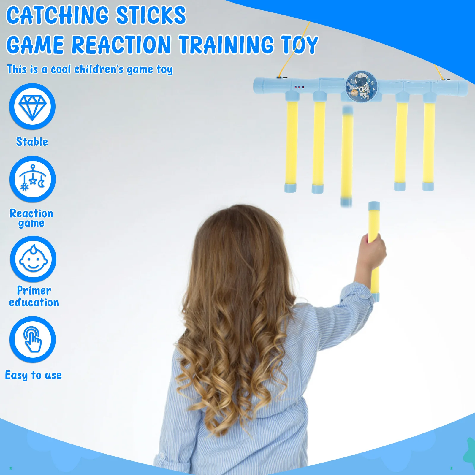 Challenge Falling Sticks Game Kids Stick Catching Toy Training Reaction Ability Educational Parent-Child Interactive Toy Sports