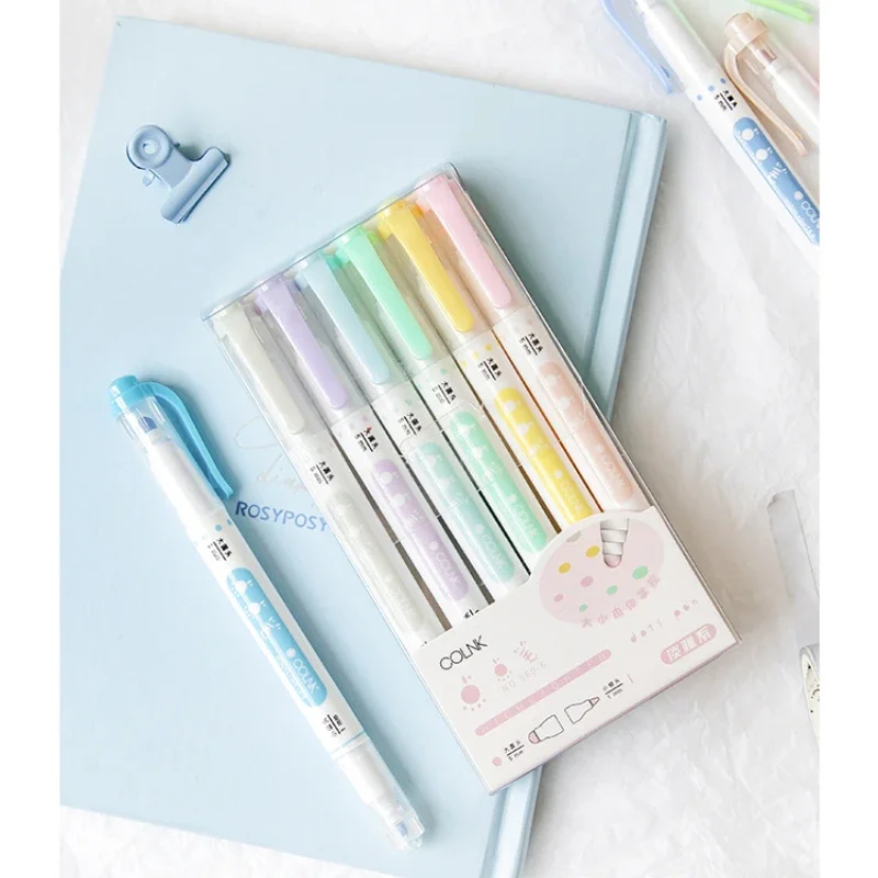 4pcs/box Lovely Graffiti Scrapbook Markers Pen Creative Cute Gradient Color  Highlighter Marker for Kids Cute Writing Supplies - AliExpress