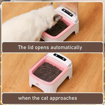 Automatic Cat Food Dispenser Timed Auto Cat Feeder Electric Food Dispenser Dry Feeding Pet Bowl For Small Dog 2
