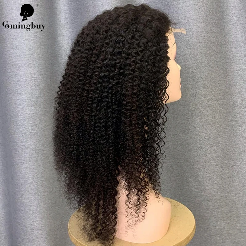 Kinky Curly Full Lace Human Hair Pruik Natural 3c Curly Brazilian Remy Human Hair Hd Lace Pruik Voor Zwarte Vrouwen Comingbuy Lijmloos