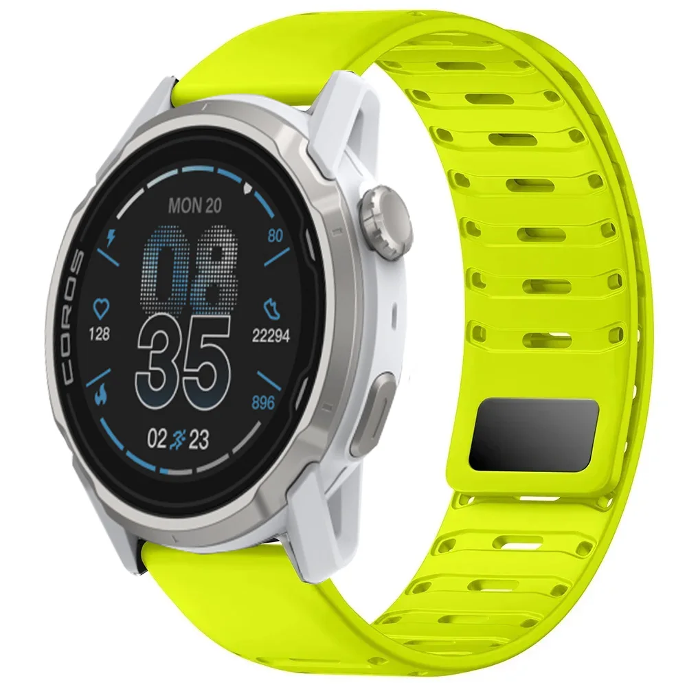 Enhanced Breathable Silicone Strap with Magnetic Buckle - 22mm