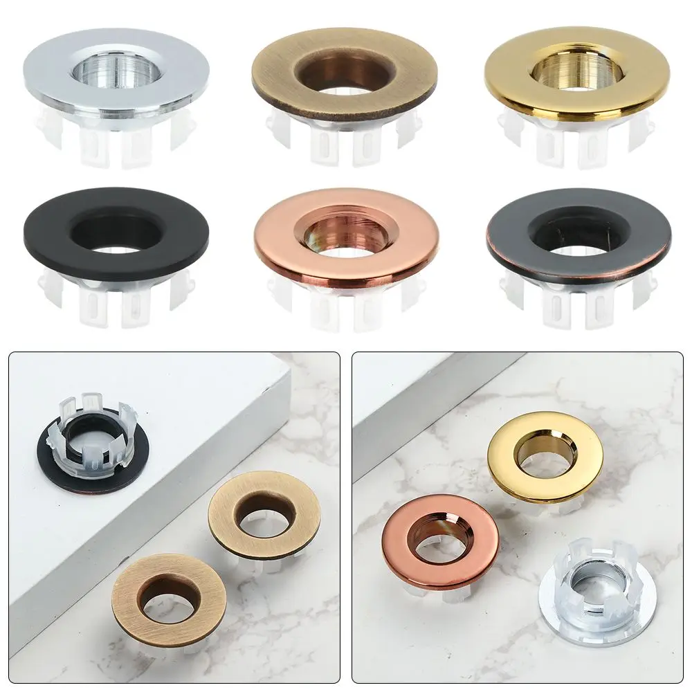 Bathroom Round Ring Overflow Covers Basin Insert Replacement Trim Ring Cap Sink Hole Cover sink hole cover