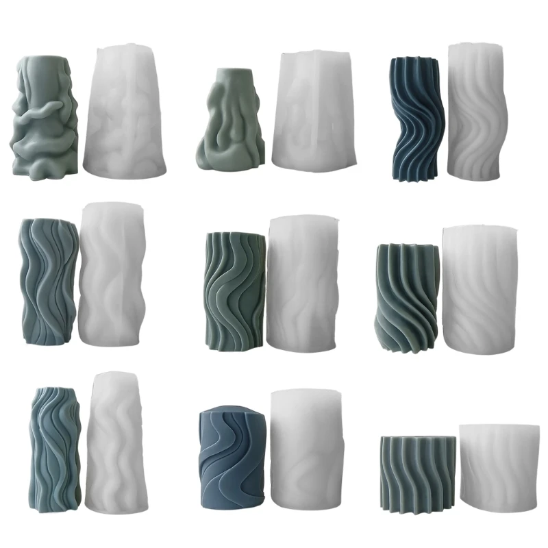 

3D геометрическая колонна, силиконовая форма для свечей, сделай сам, колонна, мыло, смола, гипсовая форма, инструмент для торта,