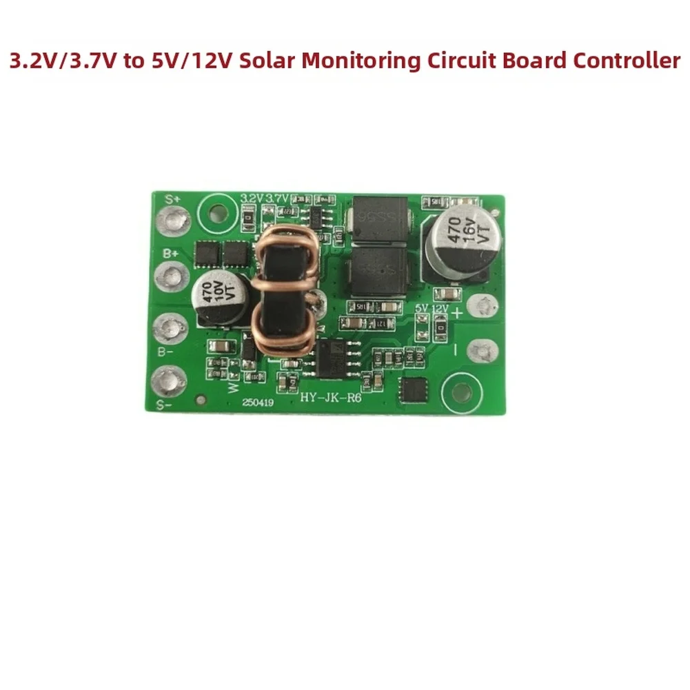 3.2V 3.7V 부스트 컨버터를 12V 출력으로 변환하는 태양광 컨트롤러, 5V 제어 보드 포함, 태양광 패널과 호환, 3A 출력 지원