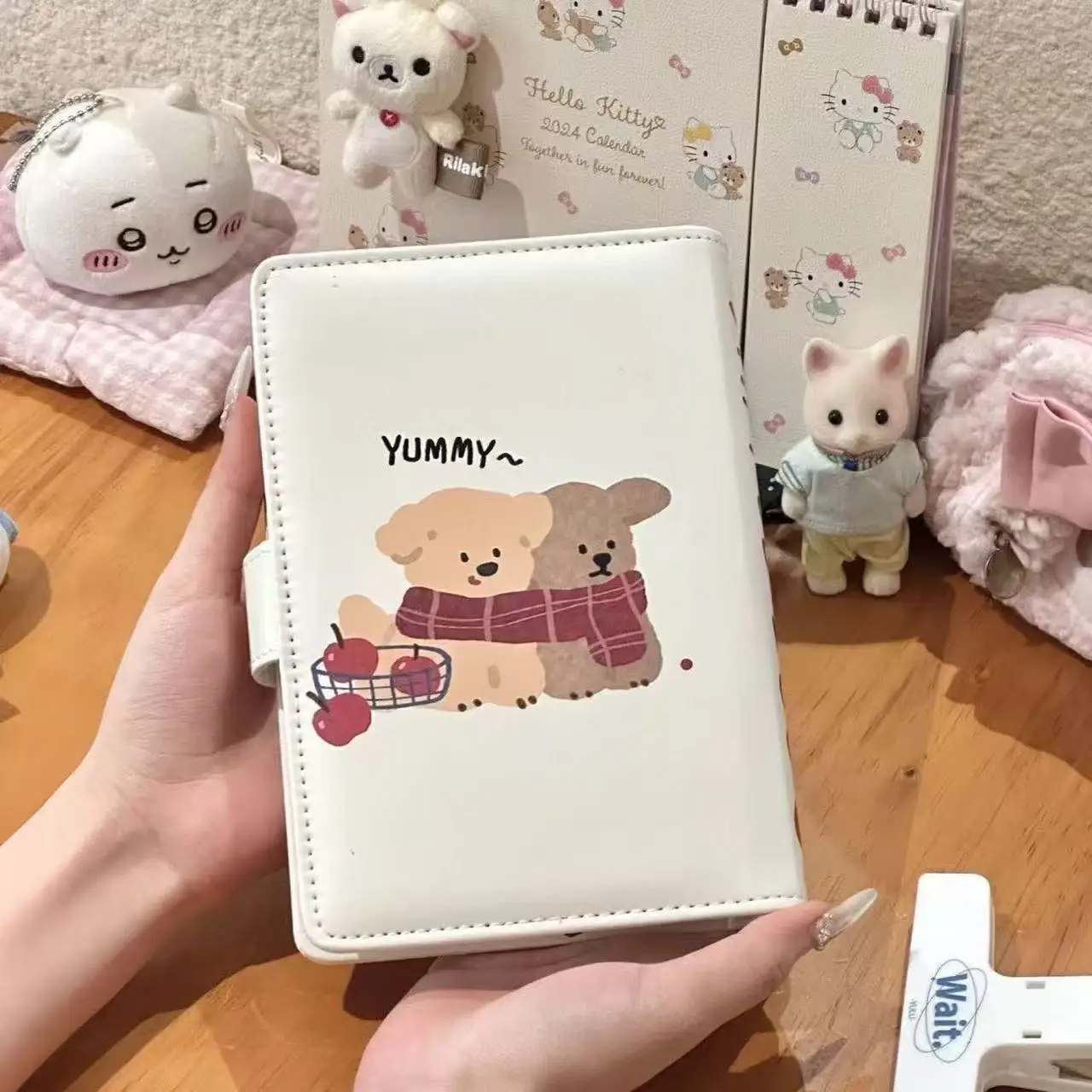 Refillable Binder Notebook with Magnetic Closure and Cute PU Leather Cover