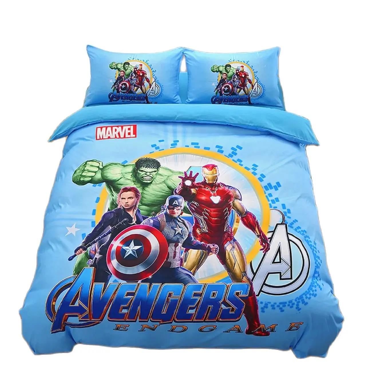 Iconic Brand Iconic Brand Avengers heros Boy's Single Duvet Cover Set,3D Captain America and Thor Printed Bedding Set with Zipper Closure