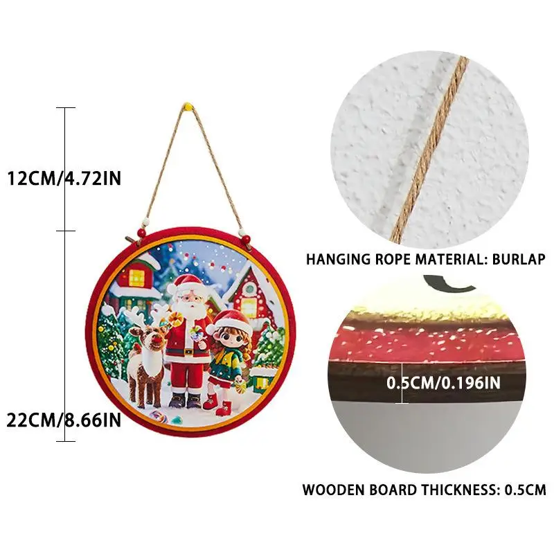 Festive Christmas Tree Wall Decor; Wooden Crafted Hanging Pendant; Xmas Party Scene Additions; Unique Gift