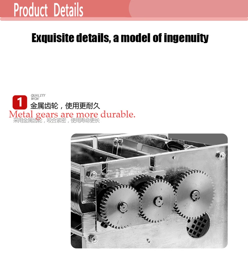 Description Picture 4 of item2.5/3.5/5/7Mm Commercial Stainless Steel Meat Cutter Automatic Vegetable Cutter Household Appliances