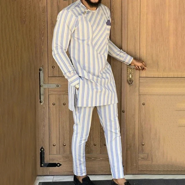 Remi Long Sleeve Striped Dashiki Outfit
