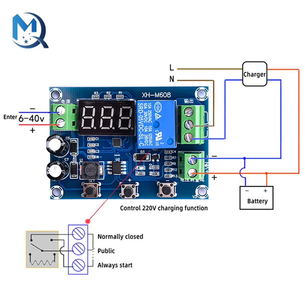 Регулируемый Вольтметр постоянного тока 6-40 в