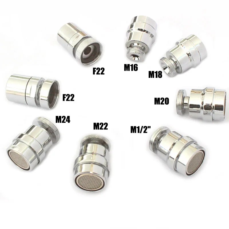 Faucet Extender Universal Interface M16 M18 M20 M22 F22 Brass Splash Head Kitchen Bathroom Sink Faucet Spouts Water Tape Adapter