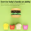 27pcs Baby Pretend Play Kitchen Kids Toys Simulation Hamburg Fries Food Role Play Montessori Educational Gift Toys for Girls 3