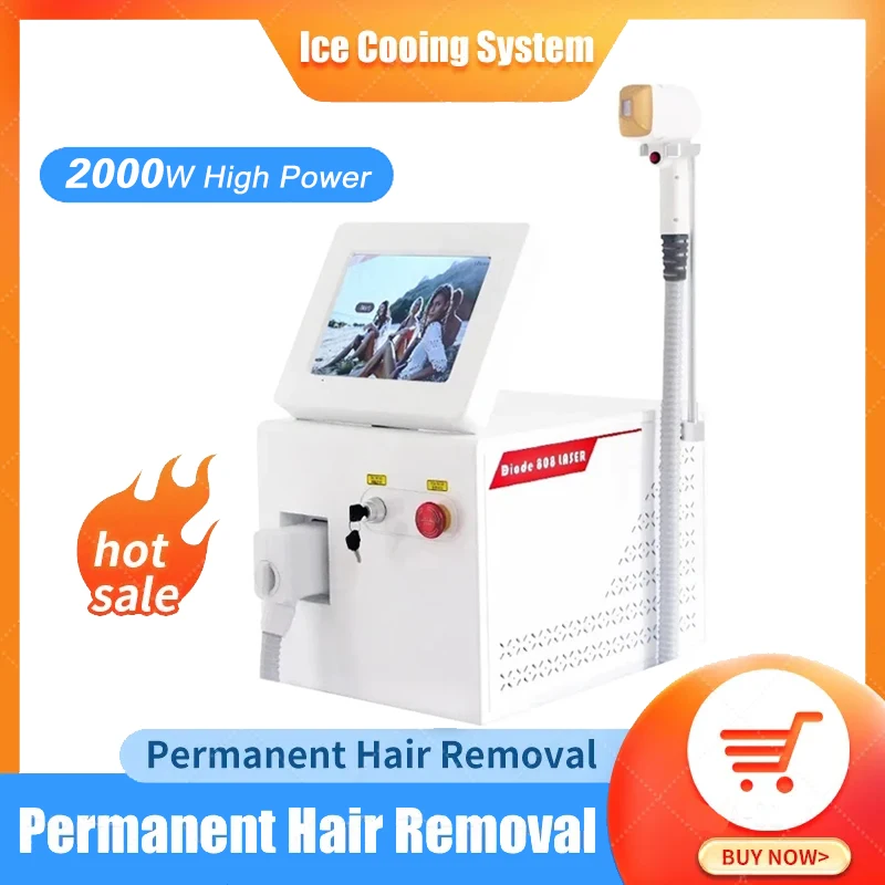 

2000W Diode Laser 3 Waves 755 808 1064nm Depilation Permanent Women Ice Platinum Hair Removal Equipment for Salon Use