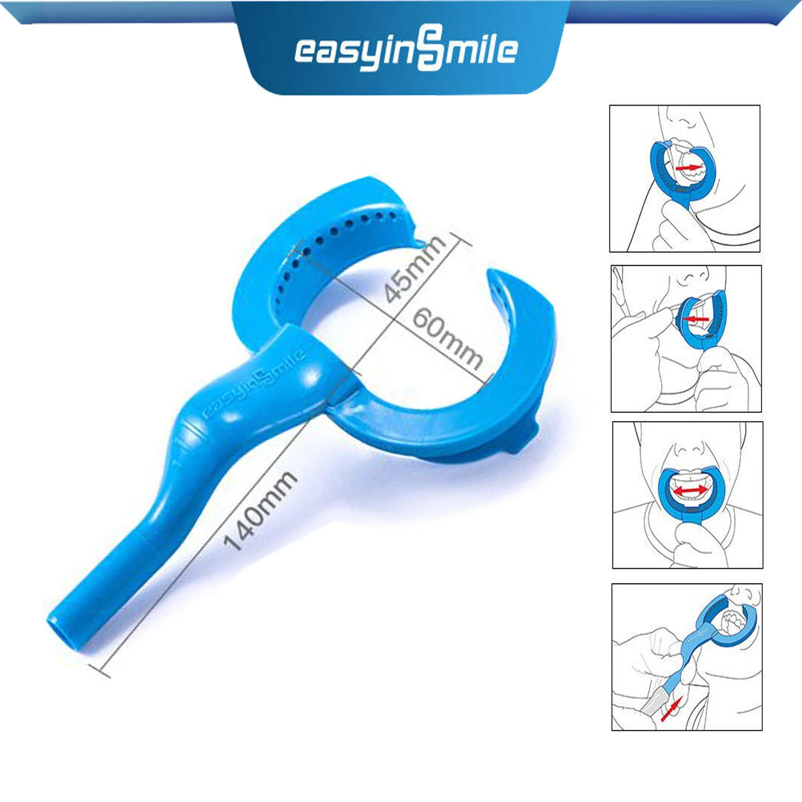 Easyinsmile Dental Cheek Retractor Lip Orthodontic Mouth Props Opener Ejector Saliva Suction HVE Autoclave