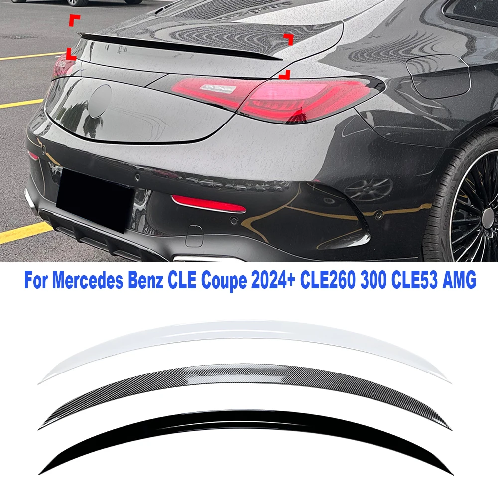 메르세데스 벤츠 CLE 쿠페 2024 + CLE260 300 CLE53 AMG 자동차 테일 윙 리어 트렁크 스포일러 윙 루프 스포일러 윙, 자동차 액세서리