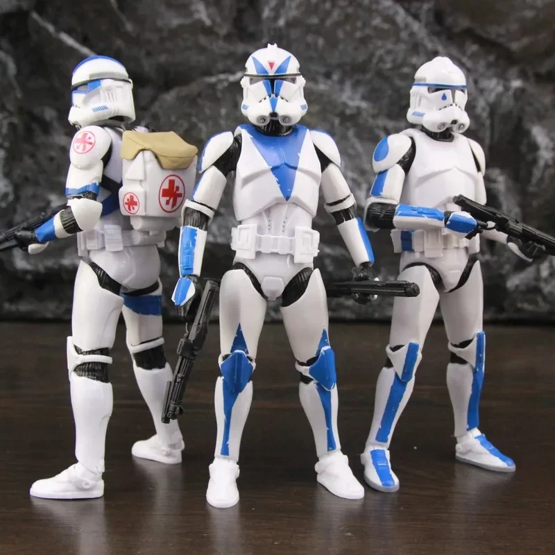 

Star Wars 442nd Trooper Commando Gunner Arc Captain 6" Action Figure Phase 2 White Team Clone Doll Model Kid Toy