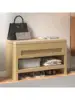 Apicizon Rattan Shoe Storage Bench Whith Cushion Thickened Wood Entryway Bench with Storage Drawer Farmhouse Shoe Rack B 1