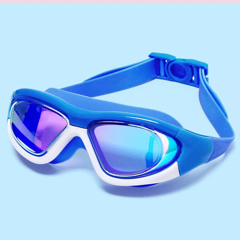 Swimming Goggles Cap Children's Boys' Waterproof Anti-fog HD Girls' Swimming Cap Goggles Set Kids Swim Shurt Uv