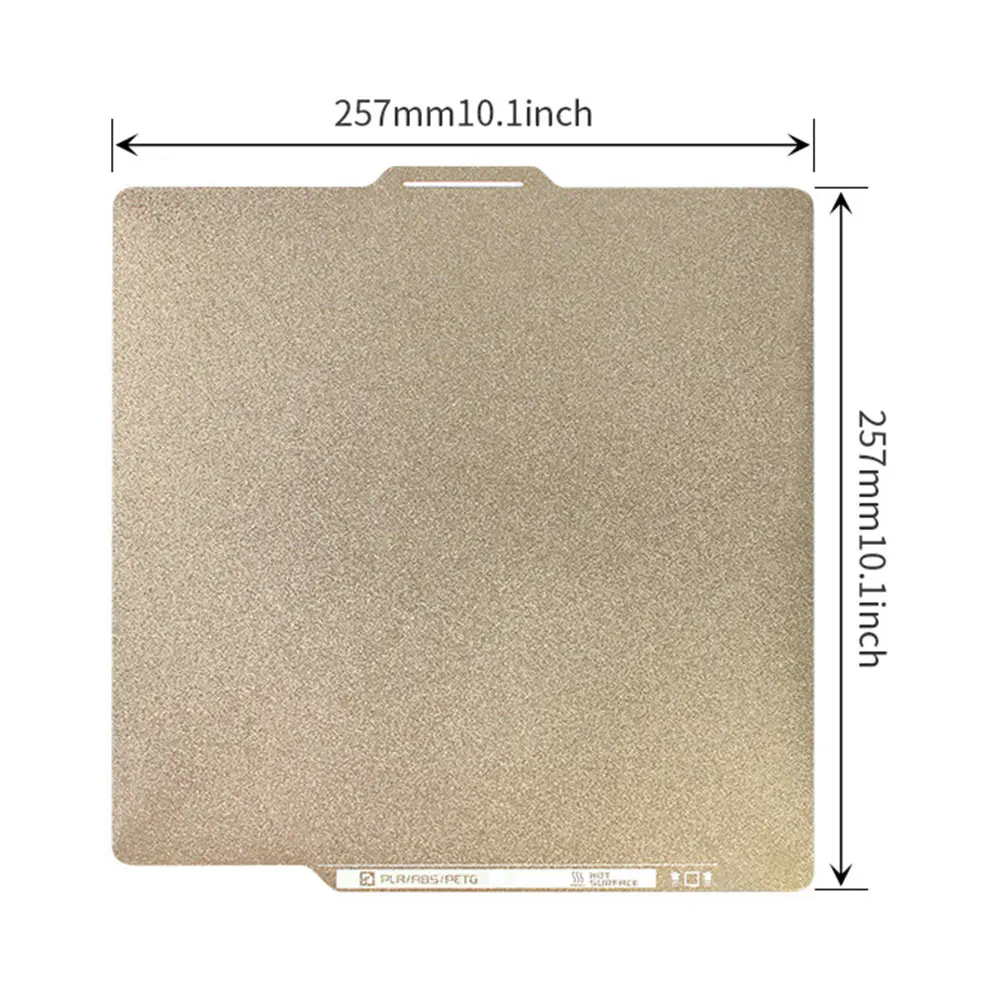 밤부랩 P1P/X1C 빌드 플레이트 257x257mm PET 베드 텍스처 양면 스프링 스틸 시트 PET 플레이트 (밤부랩 3D 프린터용)
