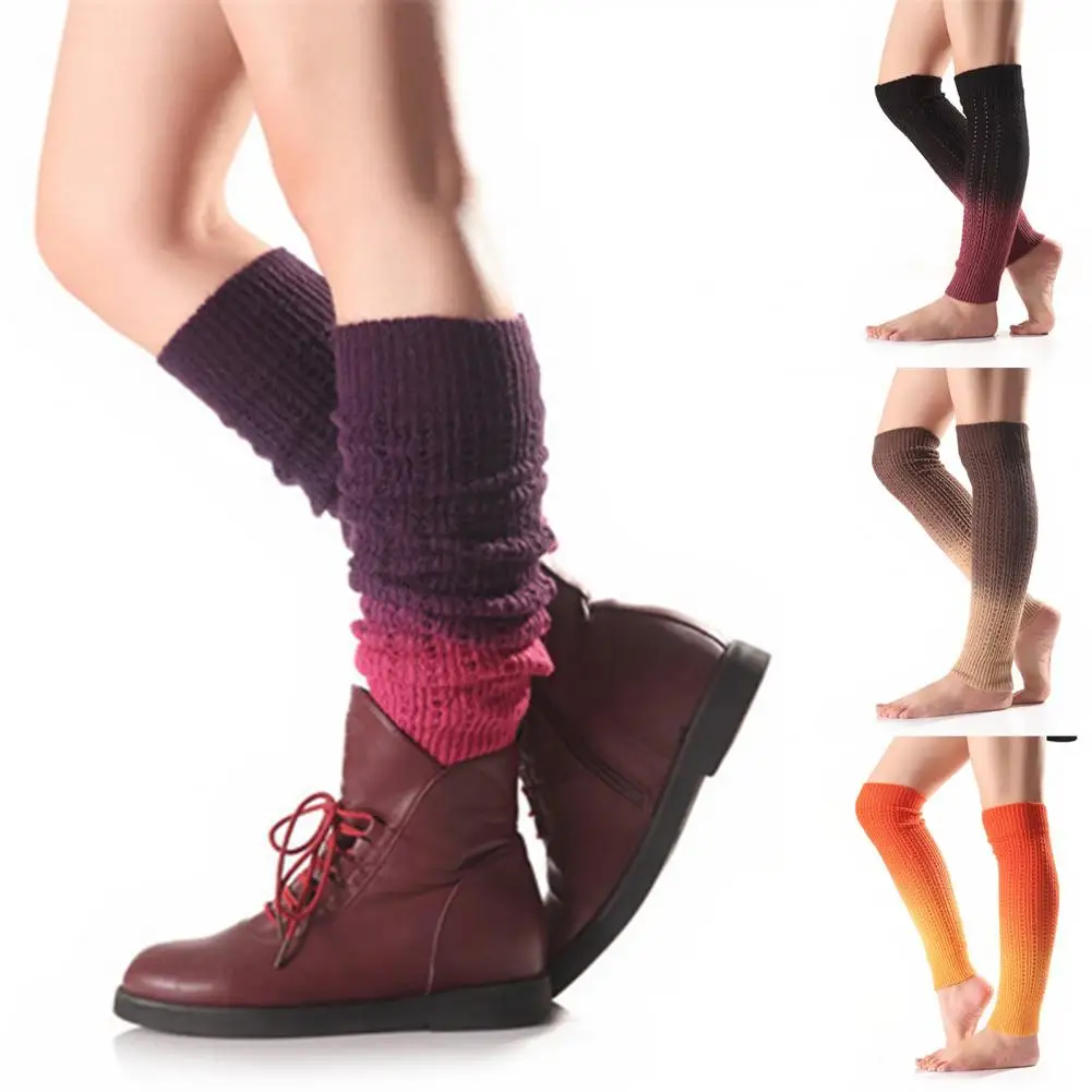 

Girls 1 Pair Casual Cold Resist Knitting Leg Warmers Ladies Women Leg Warmers Knitted for Yoga