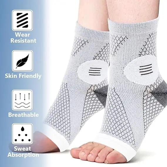 Neuropathy Socks Peripheral Neuritis Therapy Compression Diabetic Open-Toe Foot Sleeves for Ankle Gout Nerve Damage Pain 1Pair