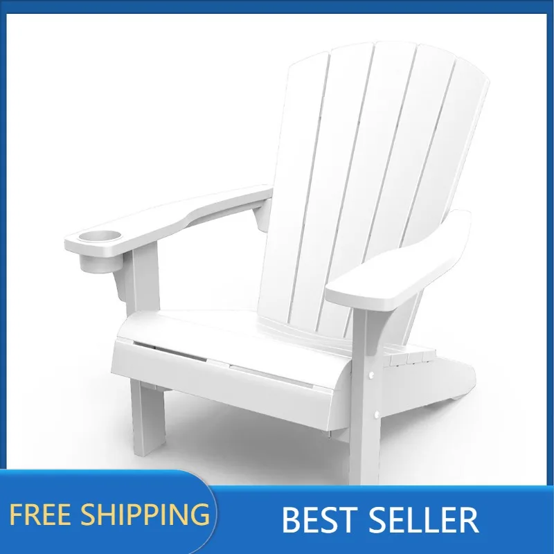 

Resin Adirondack Chairs Keter Alpine Adirondack Resin Outdoor Furniture Chairs with Cup Holder Perfect for Patio Seating, White