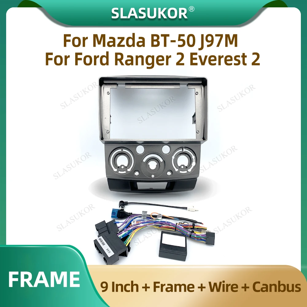

9 дюймов для Mazda BT-50 J97M Ford Ranger 2 Everest 2, автомобильная панель радио, Проволочная втулка, рамка, приборная панель, оригинальные аксессуары