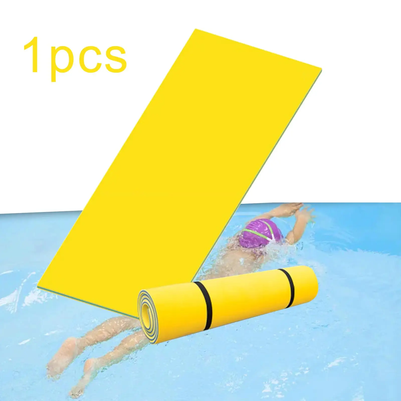 Water Float Mat Floating Pad Family Fun Floating Raft for Pool Float Mat Bed Lounge Mattress for Boating Lake Swimming Pool