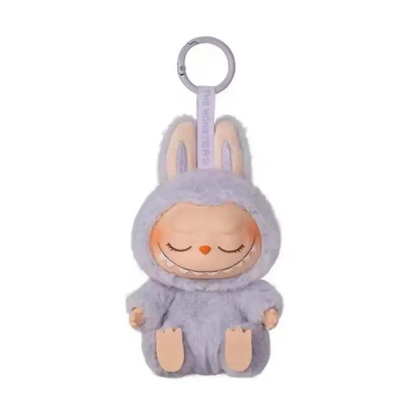 Labubu-第2世代キーホルダー,ビニールぬいぐるみペンダント
